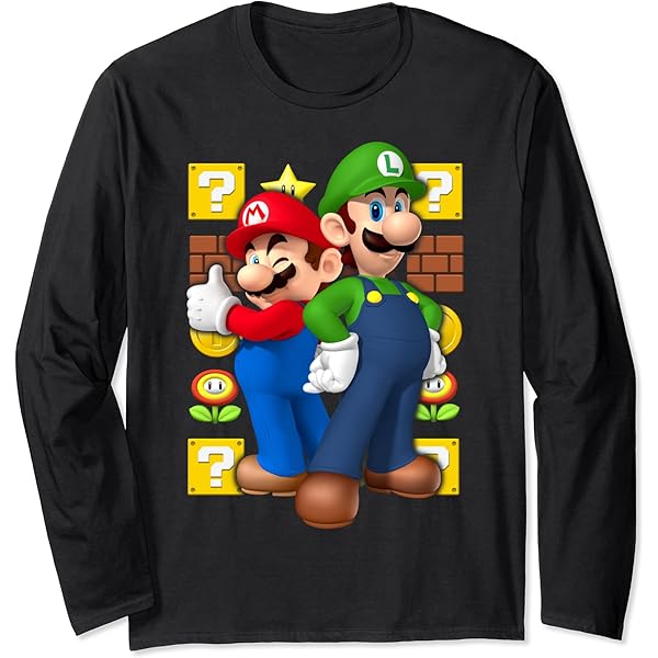 Amazon.com: Super Mario Bros Rainbow Vintage Mario & Luigi